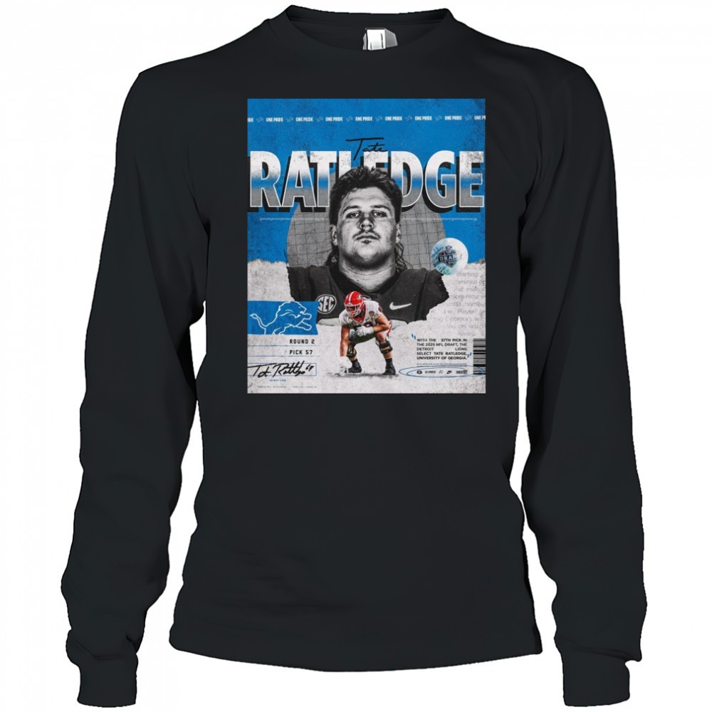 georgia-bulldogs-football-tate-ratledge-lions-with-the-57th-pick-in-the-2025-nfl-4ottvmc5 Georgia Bulldogs football Tate Ratledge Lions With The 57th Pick In The 2025 NFL Draft Signature Poster t-shirt