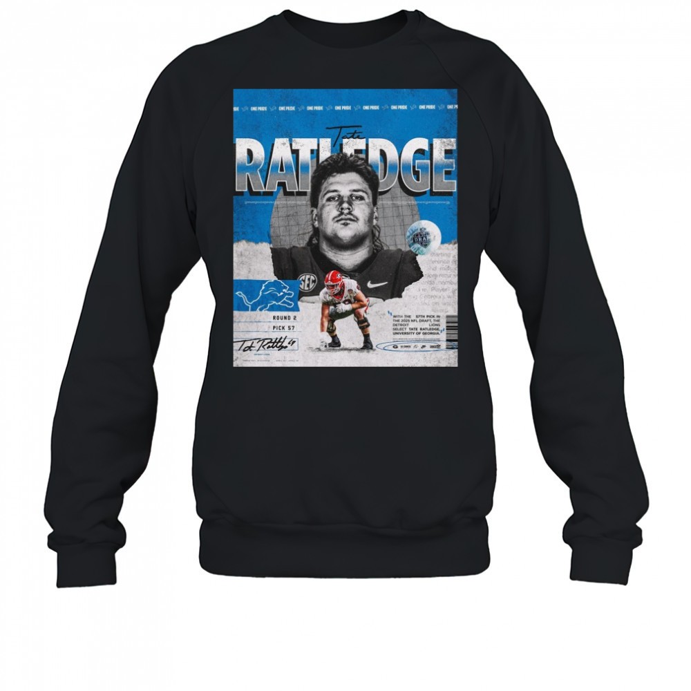 georgia-bulldogs-football-tate-ratledge-lions-with-the-57th-pick-in-the-2025-nfl-4ottvmc5 Georgia Bulldogs football Tate Ratledge Lions With The 57th Pick In The 2025 NFL Draft Signature Poster t-shirt
