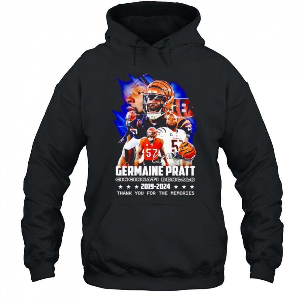 Germaine Pratt Cincinnati Bengals 2019-2024 Signature Thank You For The Memories shirt