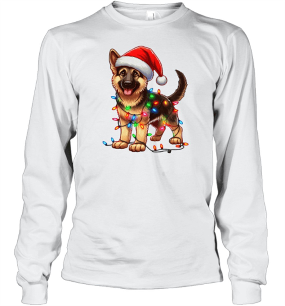 german-shepherd-dog-christmas-t-shirt-yxstcv50 German Shepherd Dog Christmas T-Shirt