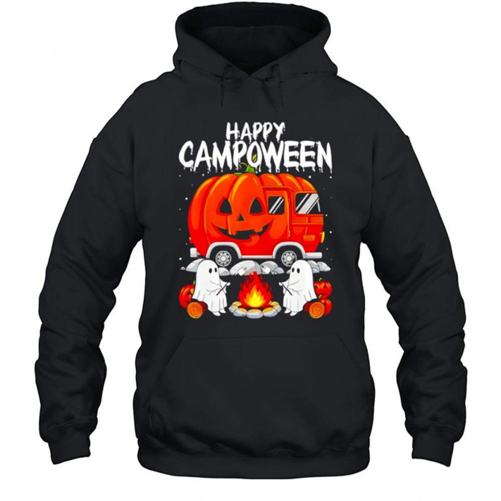Ghost Camping Halloween Camp Life Pumpkin Car shirt