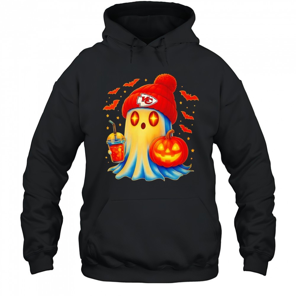 Ghost drink coffee Kansas City Chiefs Halloween shirt