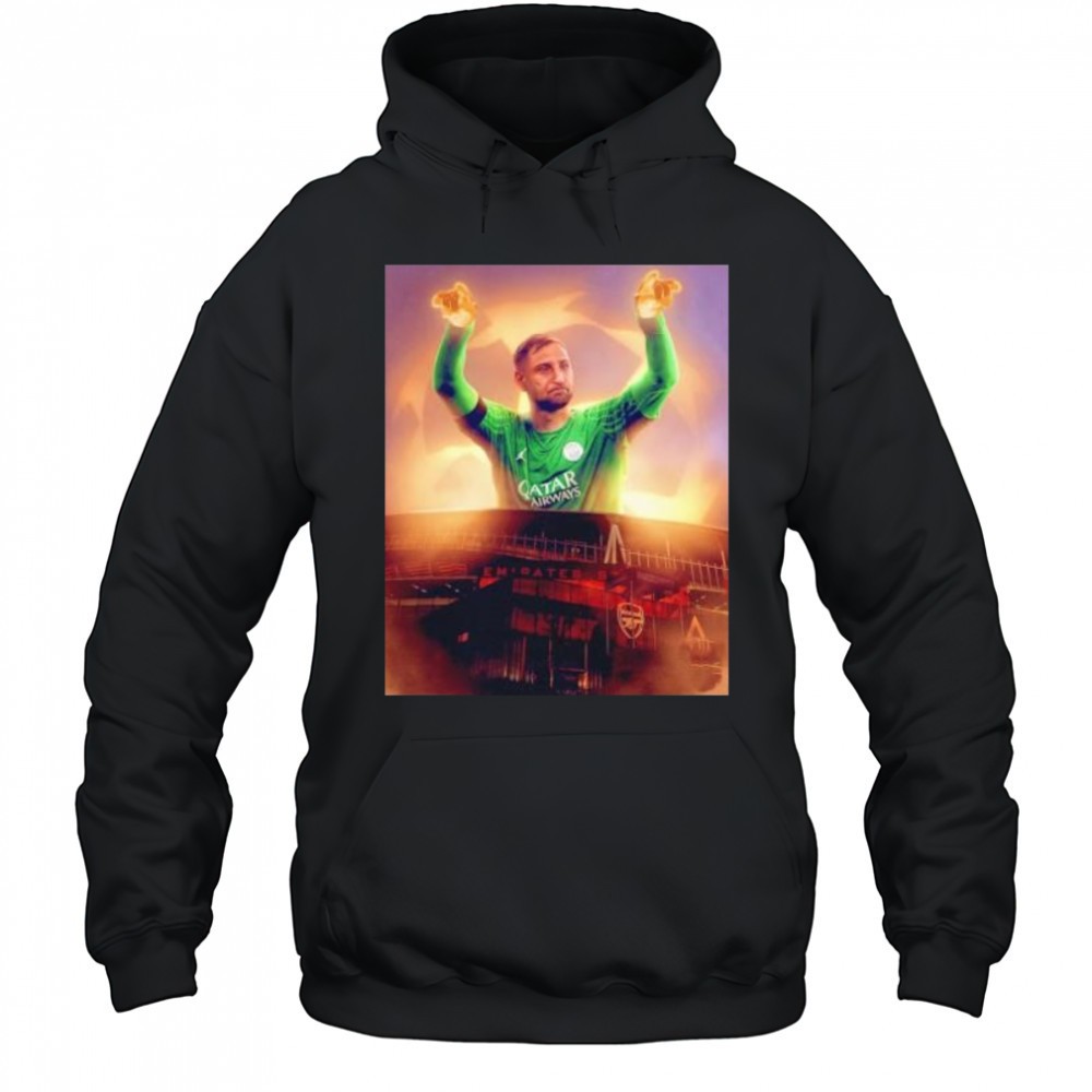 Gianluigi Donnarumma came up big in north London Paris Saint Germain FC shirt