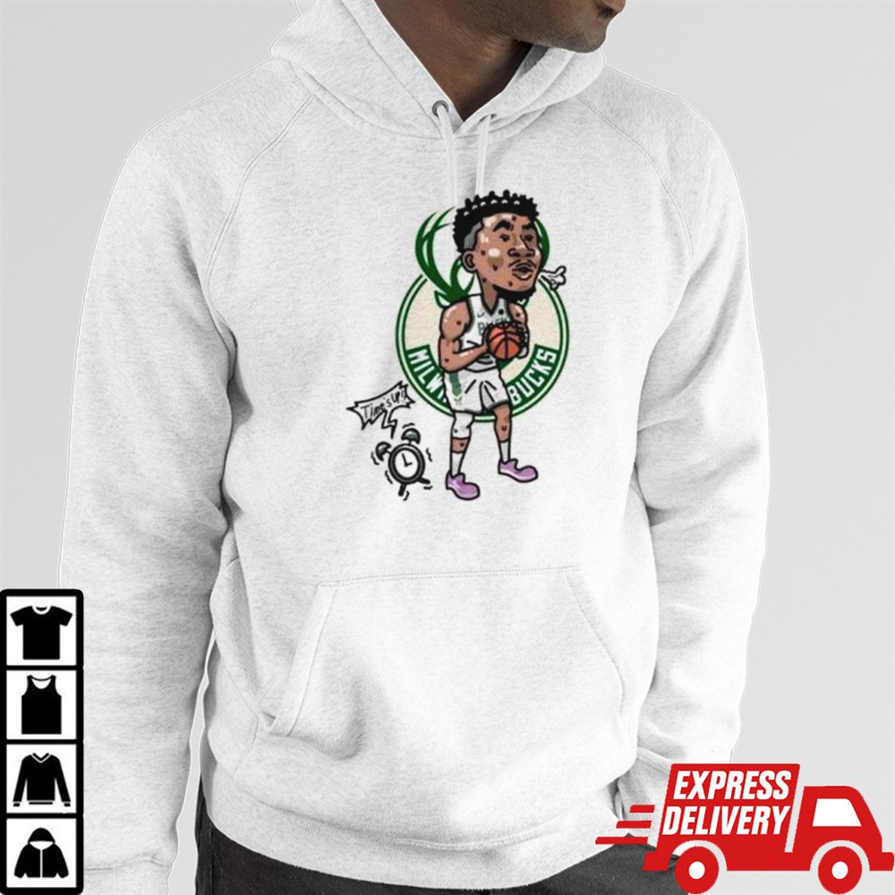 Giannis Antetokounmpo Milwaukee Bucks player cartoon shirt