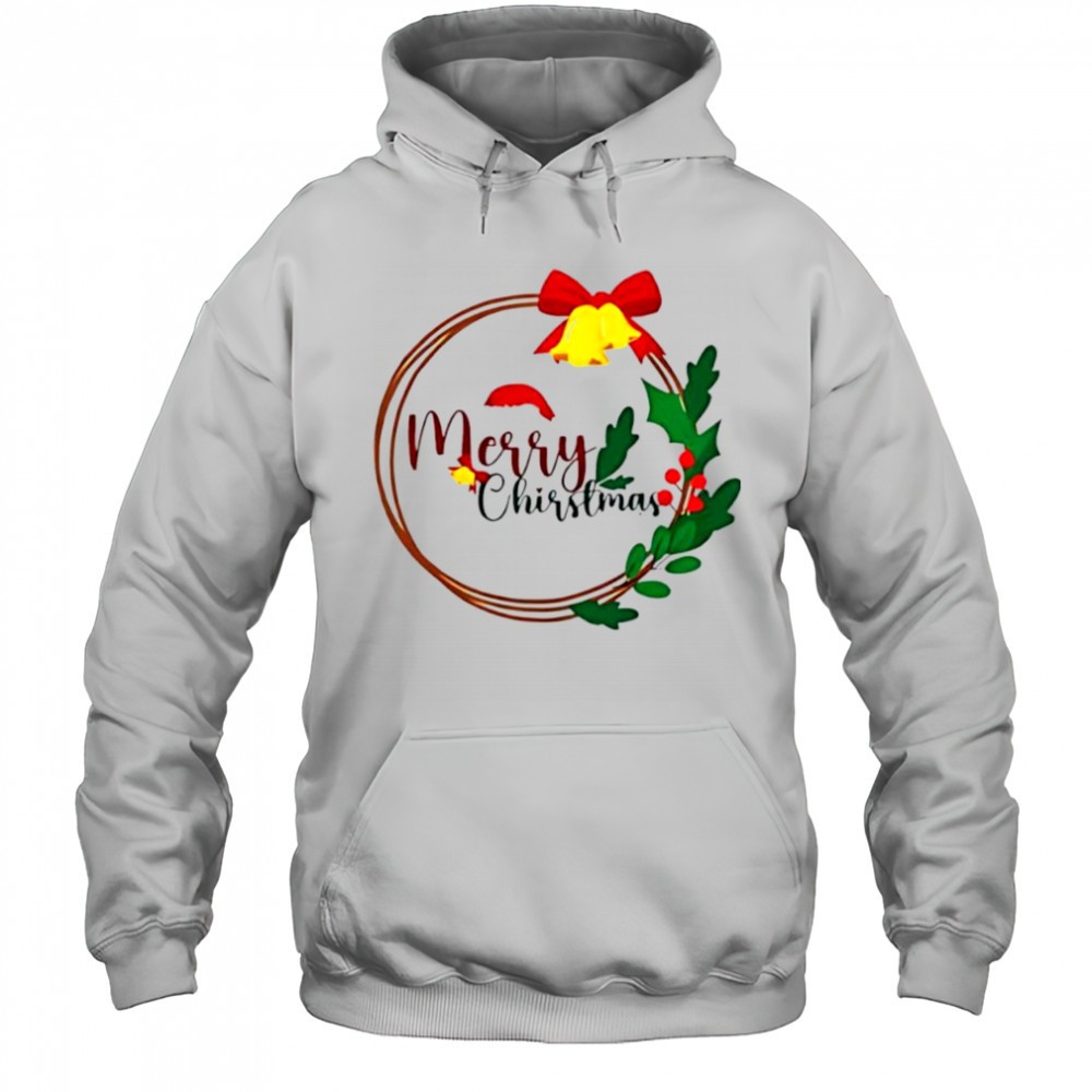 Girls Merry Christmas Wreath shirt