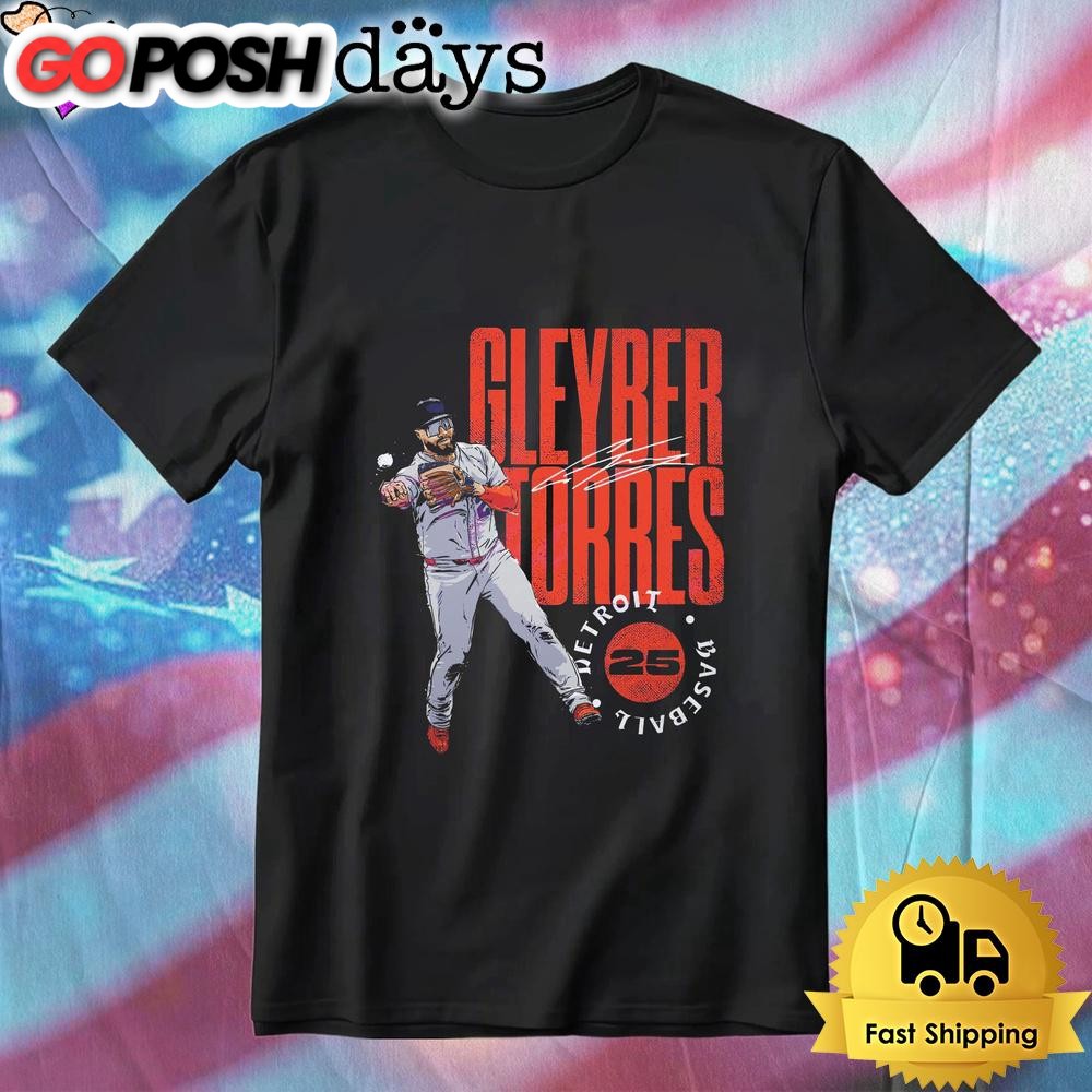 Gleyber Torres Detroit Baseball Stamp Style Graphic T-Shirt