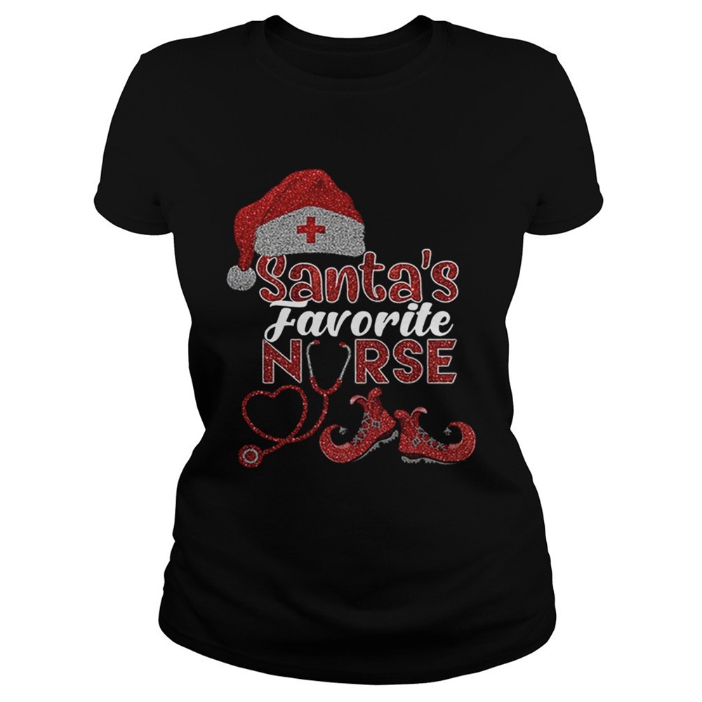 glitter-santas-favorite-nurse-christmas-shirt-8w3f27f5 Glitter Santas Favorite Nurse Christmas shirt