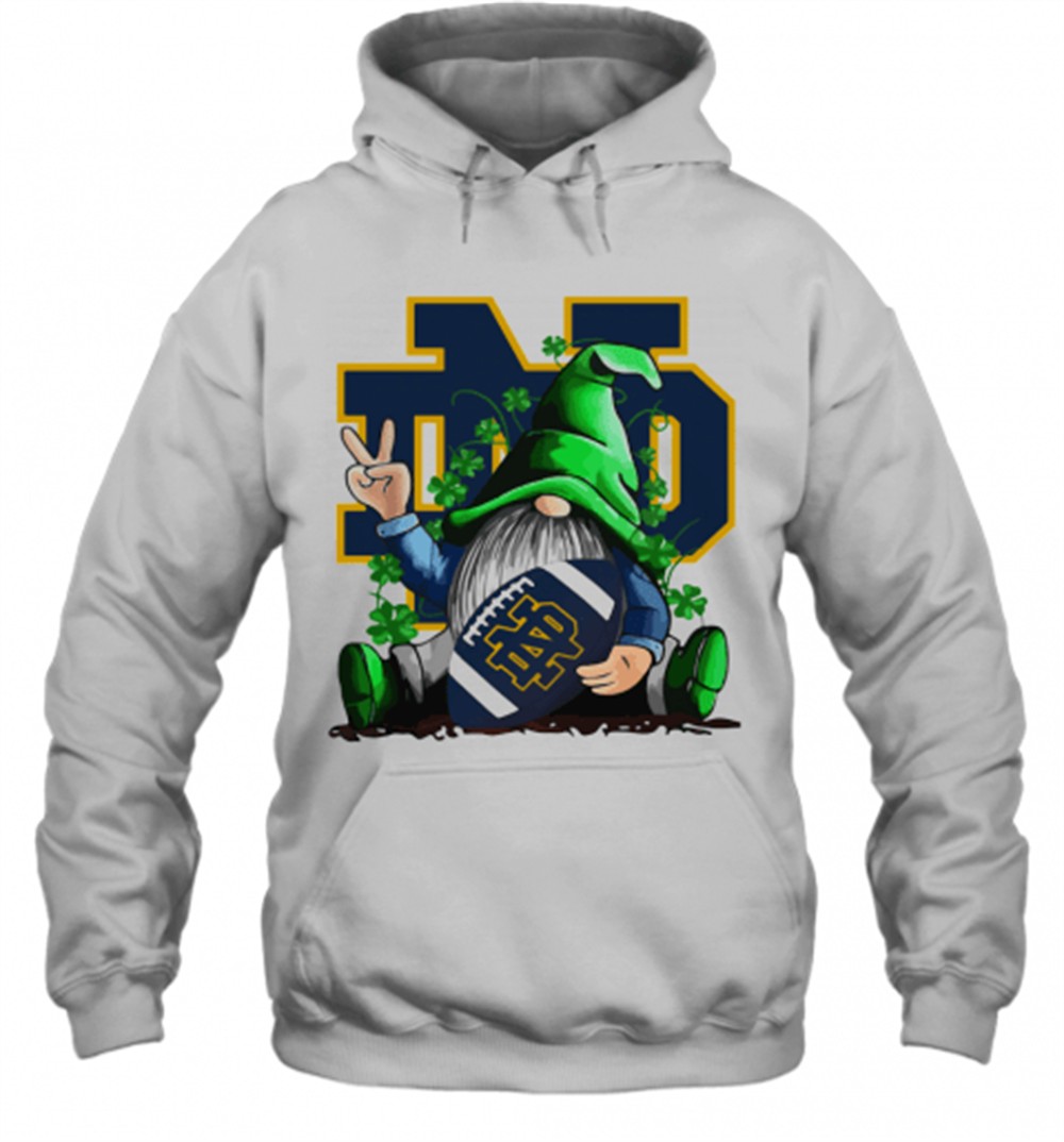 Gnomes Lucky Hug Notre Dame Fighting Irish T-Shirt