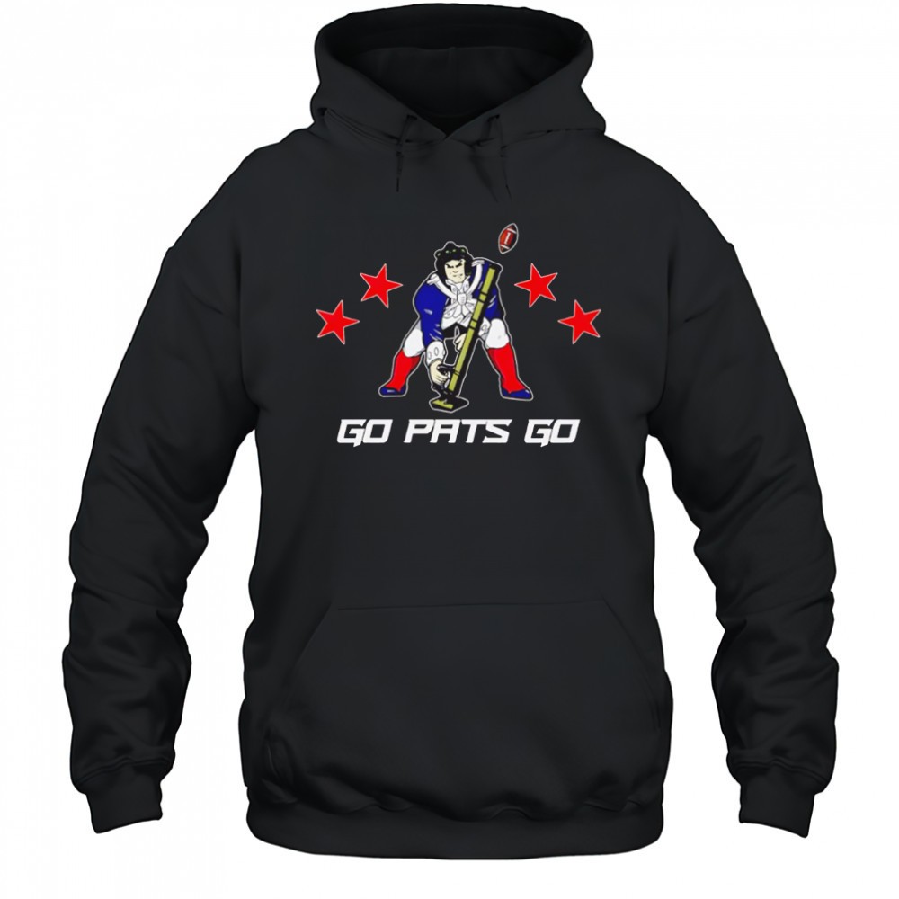 Go Pats Go Patriots Football Military Rocket Launcher shirt