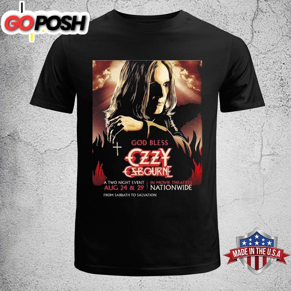 God Bless Ozzy Osbourne In US Movie Theaters On August 24 And 29 2025 Unisex T-Shirt