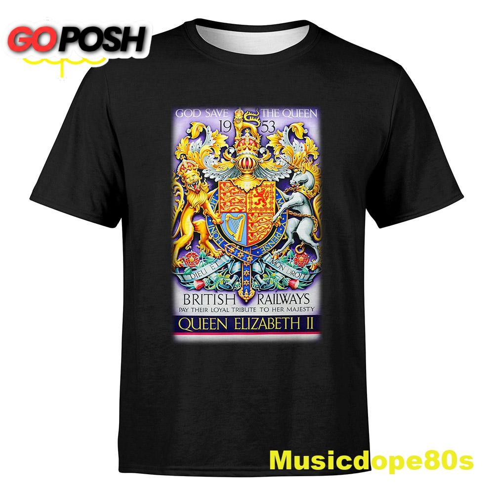 God Save The Queen 1953 Platinum Jubilee ? The Queen And The Railway Tshirt