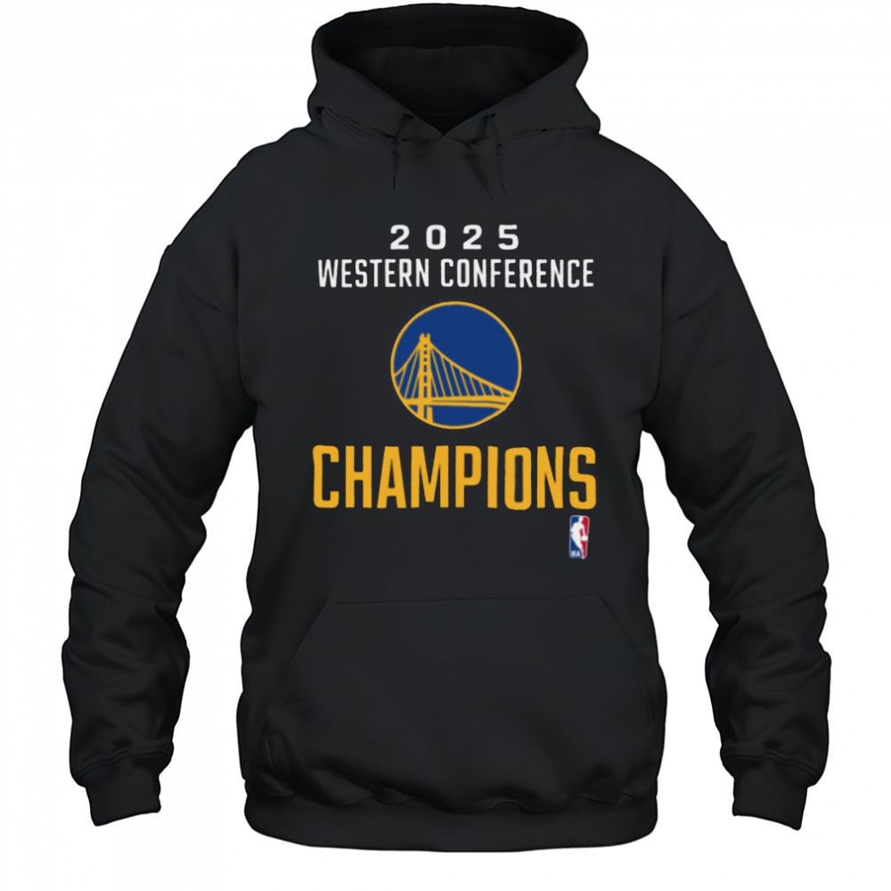 Golden State Warriors 2025 NBA Western Conference Champions Locker Room T Shirt