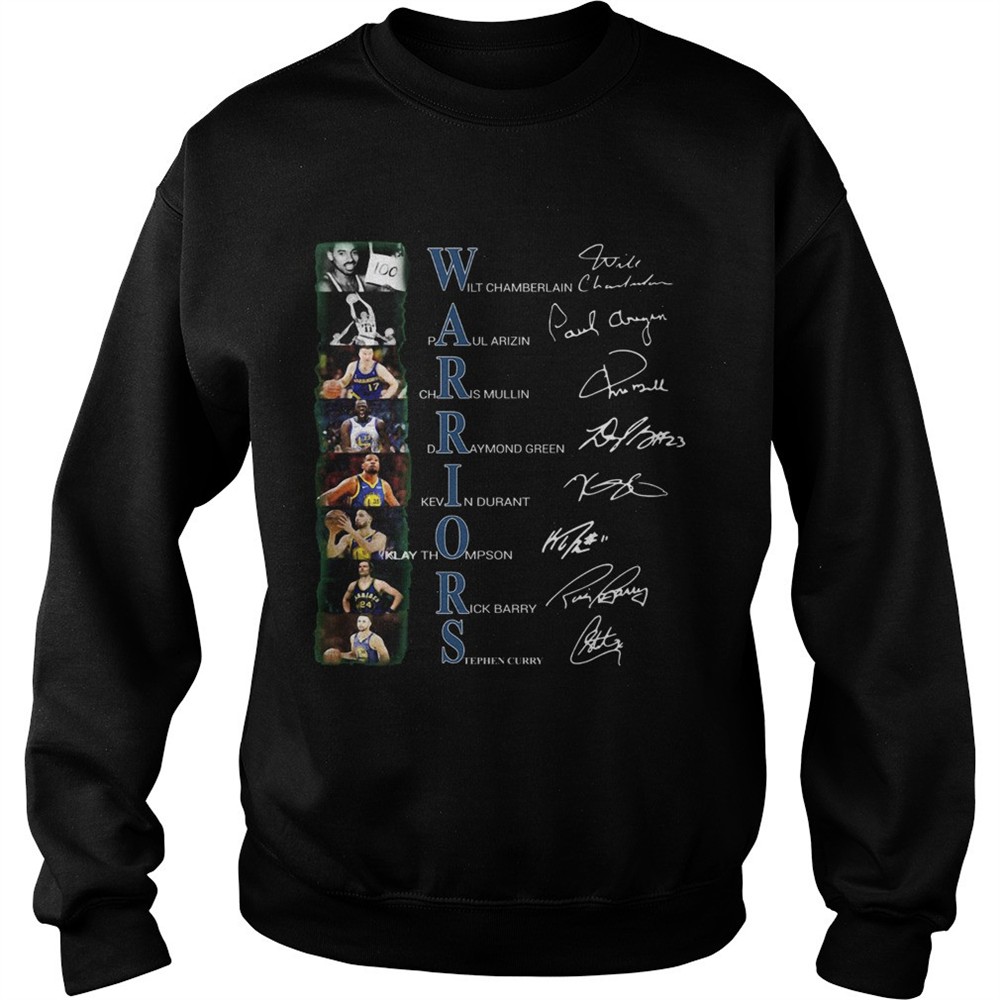 Golden State Warriors Wilt Chamberlain Paul Arizin Chris Mullin Draymond Green Signatures shirt
