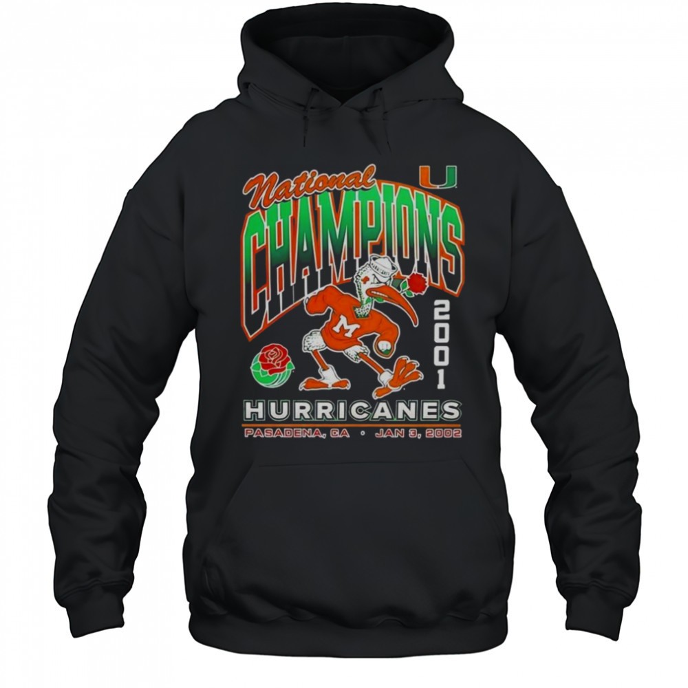 Good National Champions 2001 Miami Hurricanes Mascot T-Shirt