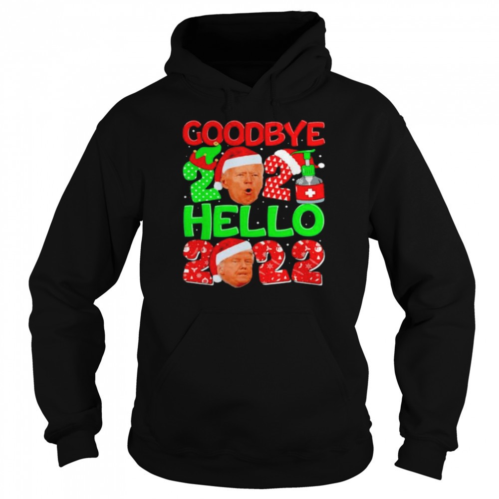 Goodbye 2025 Anti Biden Hello 2025 Trump New Year Christmas Shirt