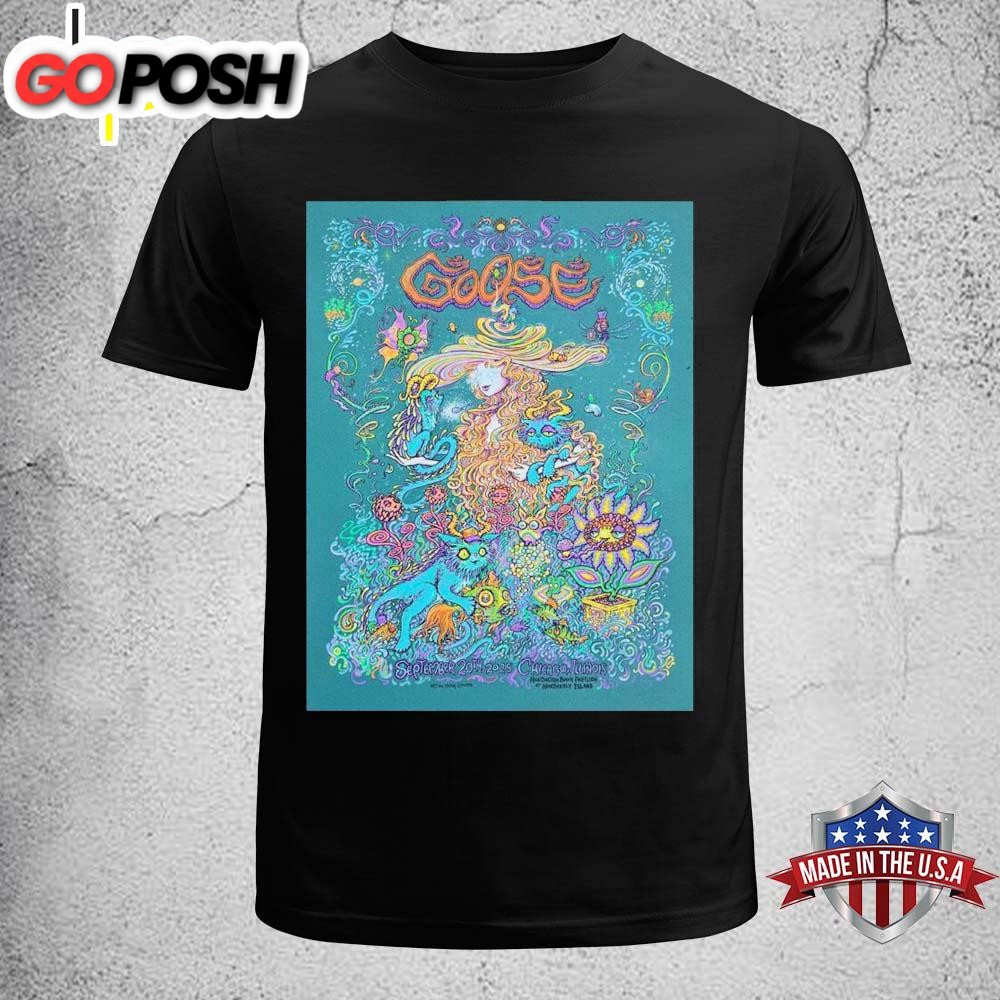 Goose Poster For Show In Chicago Illinois At Huntington Bank Pavillion Unisex T-Shirt