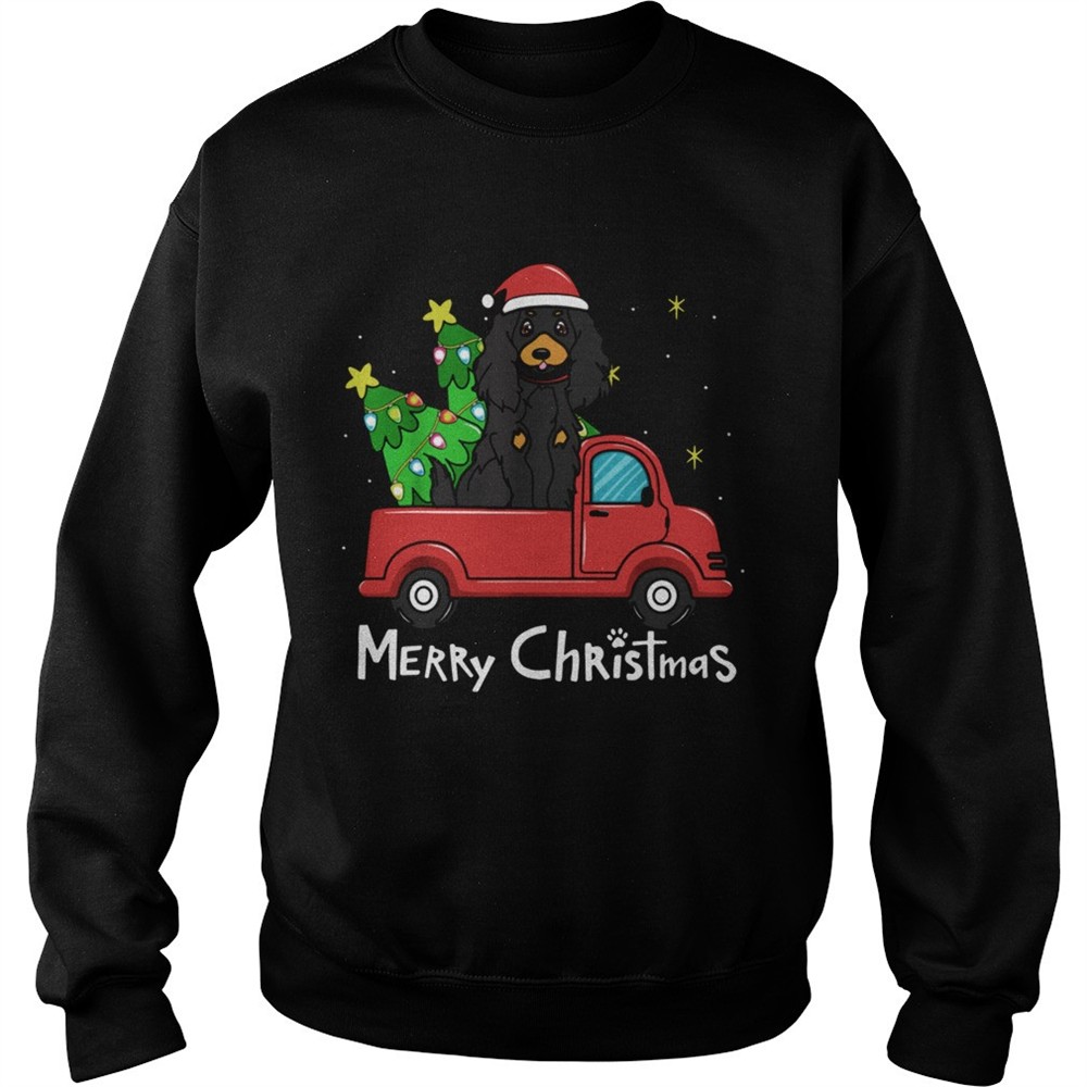 Gordon Setter Christmas Truck Tree Merry Christmas shirt