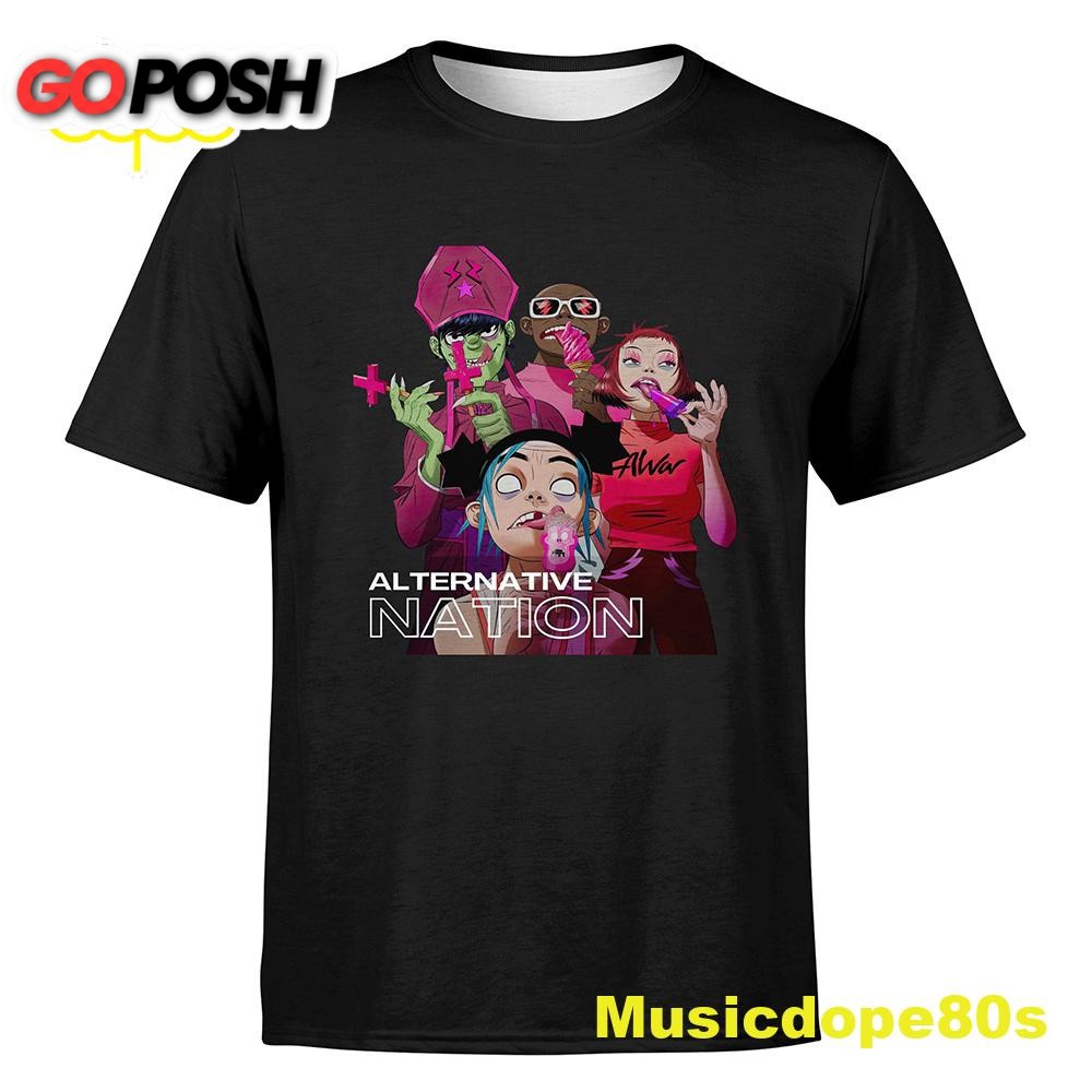 Gorillaz Band North America Tour 2025 Alternative Nation T-shirt