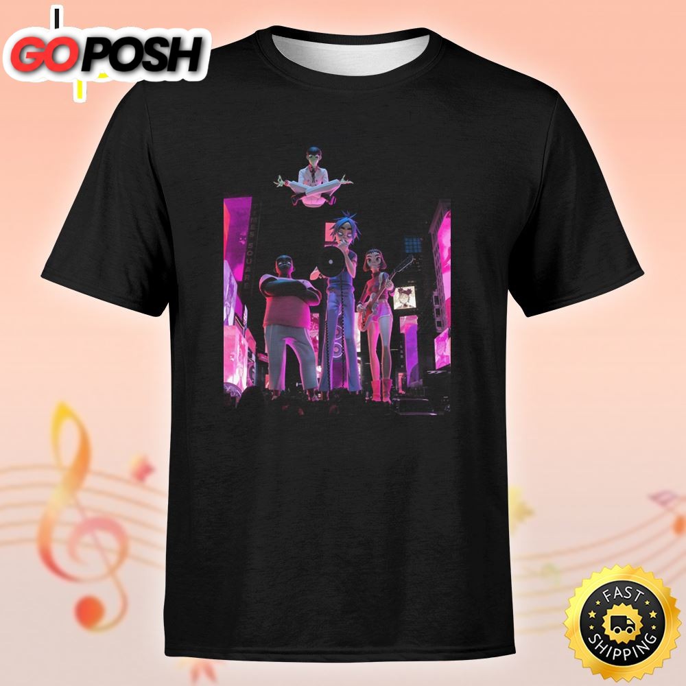 Gorillaz Keep ?Running? On Cracker Island Basic Unisex T-Shirt