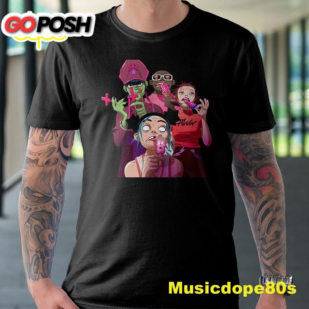 Gorillaz North America Tour Fall 2025 Vintage T- Shirt