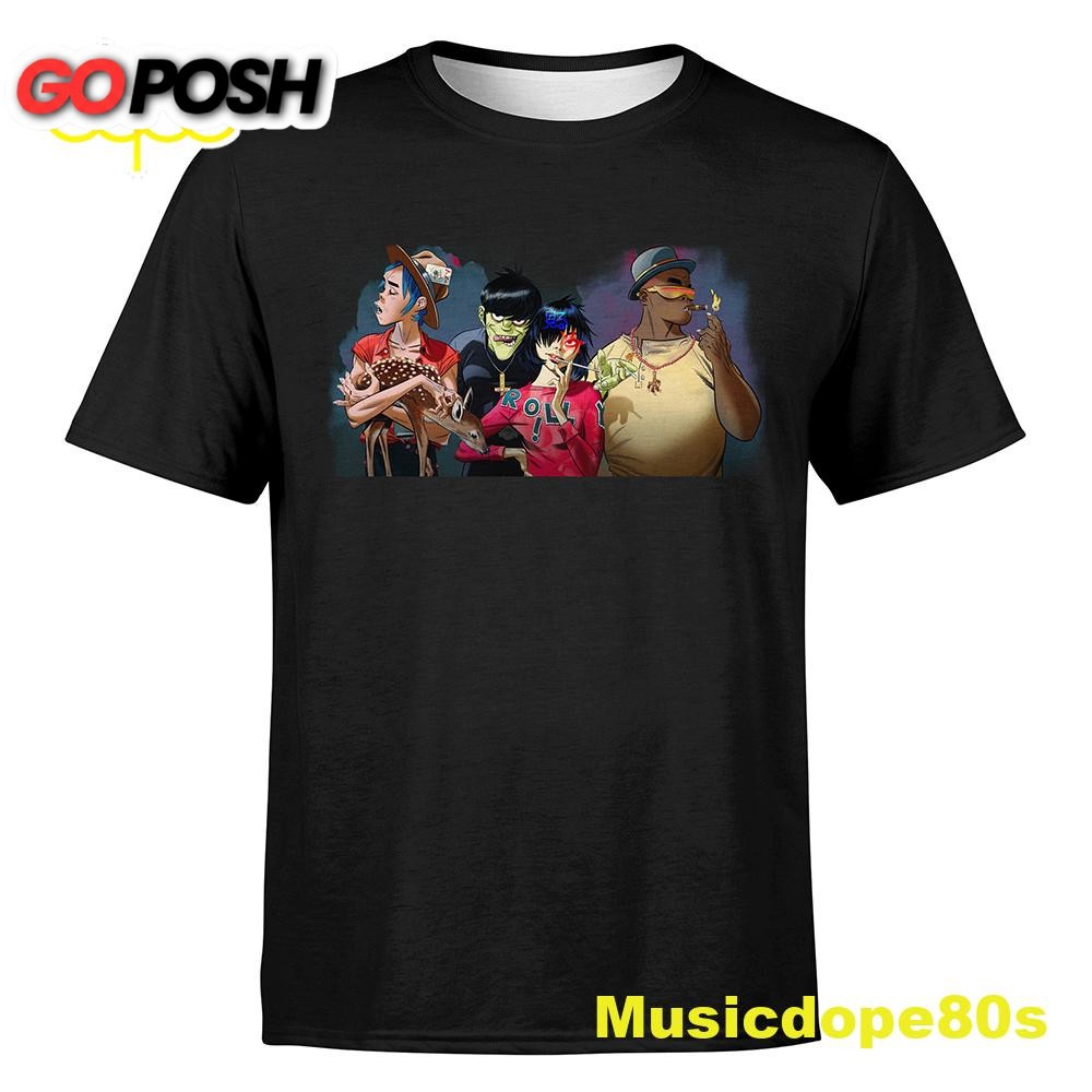 Gorillaz World North America Tour 2025 Black T-shirt