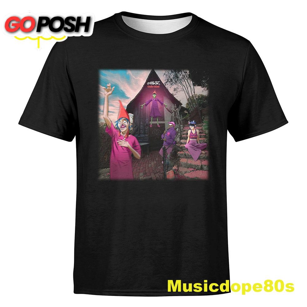 Gorillaz World Tour 2025 -2025 Music 2D Black T-shirt
