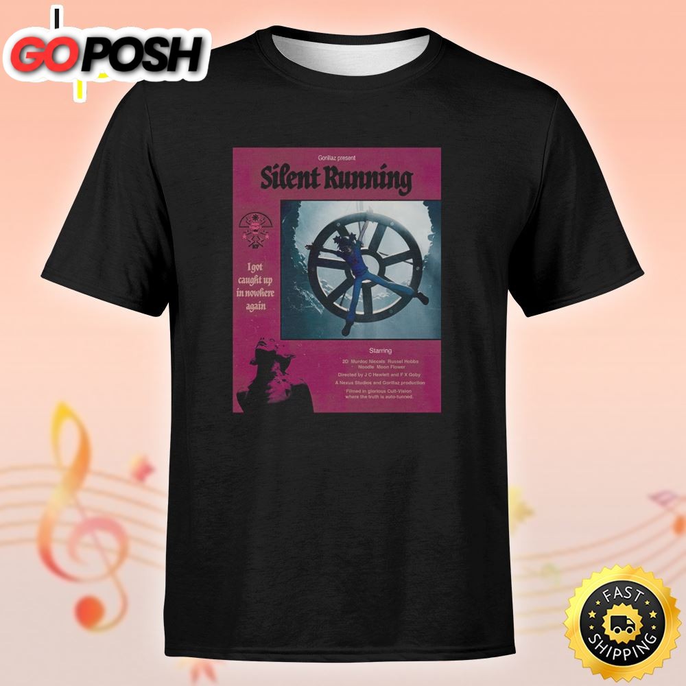 Gozillaz Present Silent Running Poster Basic Unisex T-Shirt