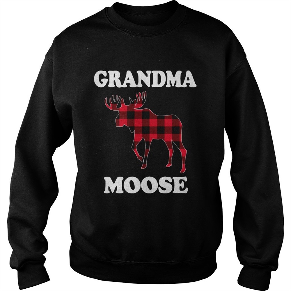 Grandma Moose Funny Christmas Plaid Buffalo shirt