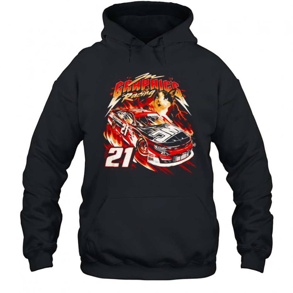 Graphic racing cat shirt
