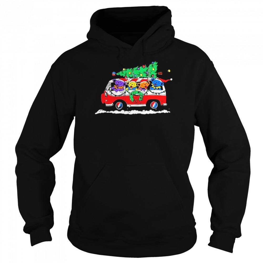 Grateful Dead Bears On Christmas Car Holiday Shirt