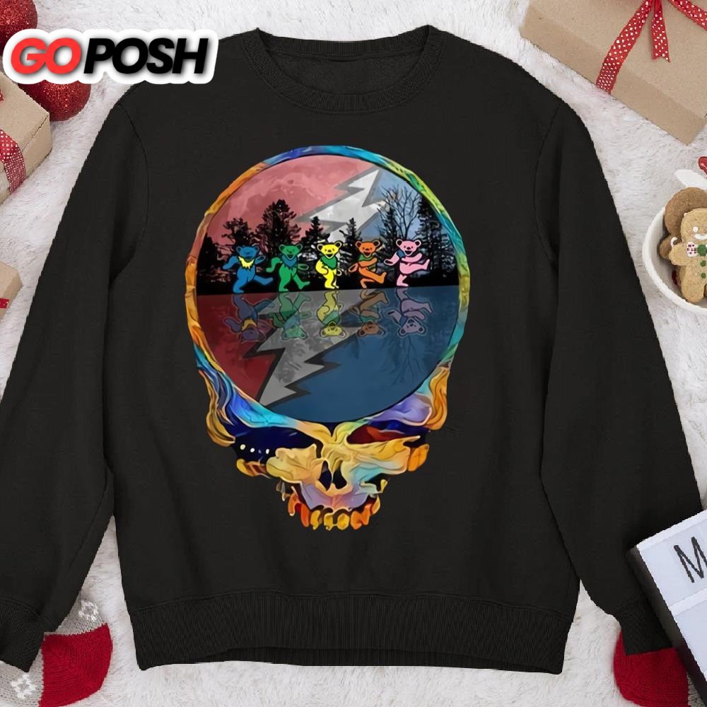 Grateful Dead Skull Logo Bears Costume Sweatshirt