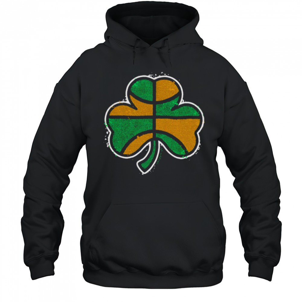 Green and gold basketball shamrock Boston shirt