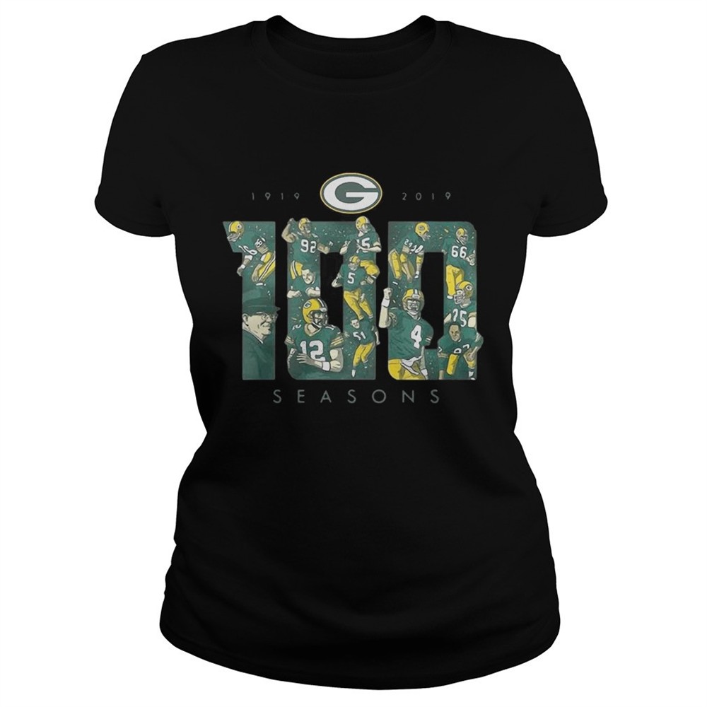 Green Bay Packers 100 seasons 1919-2019 tshirt