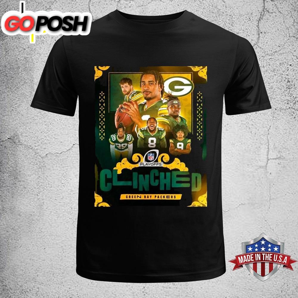 Green Bay Packers 2024 NFL Playoffs Clinched Unisex T-Shirt