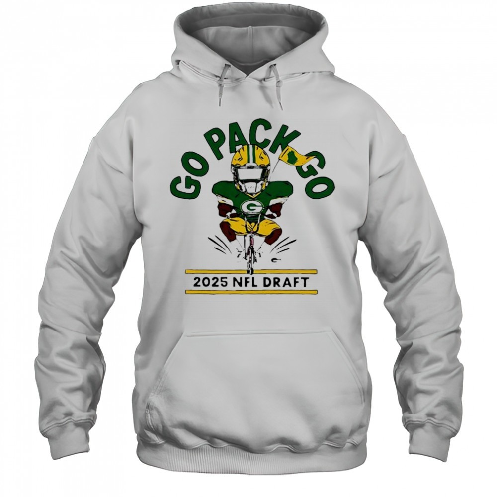 Green Bay Packers 2025 Nfl Draft Go Pack Go Here We Go Bike T-Shirt