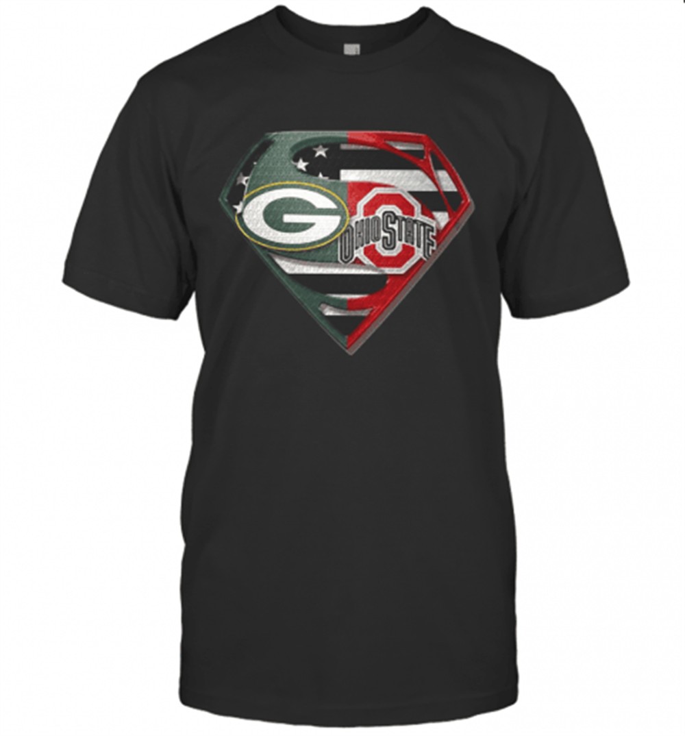 green-bay-packers-and-ohio-state-superman-t-shirt-ex0mpofv Green Bay Packers And Ohio State Superman T-Shirt