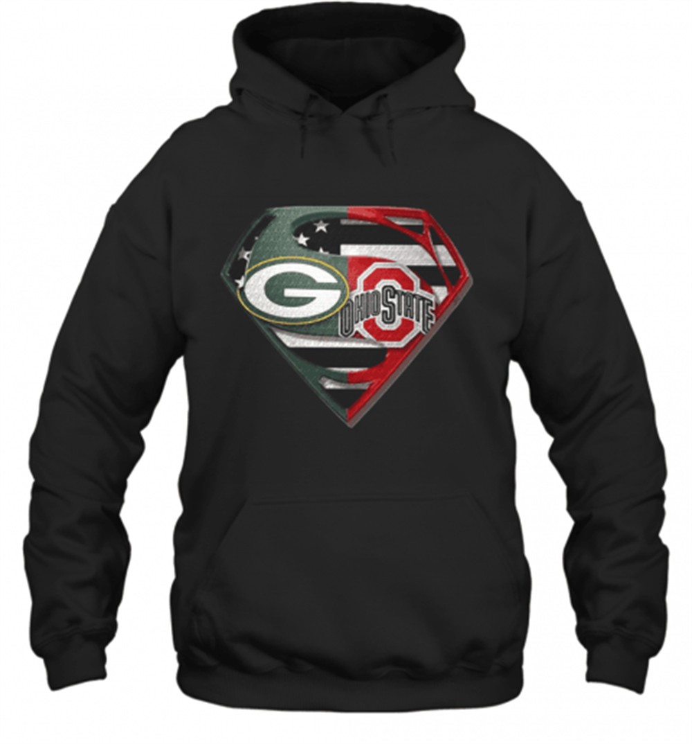 Green Bay Packers And Ohio State Superman T-Shirt