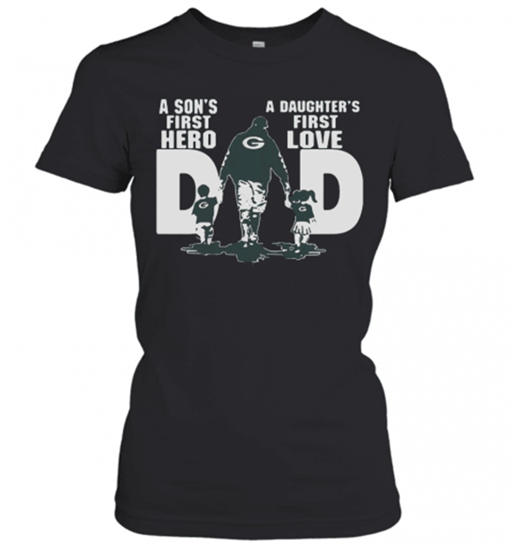 green-bay-packers-dad-a-sons-first-hero-a-daughters-first-love-t-shirt-dkca8au6 Green Bay Packers Dad A SonS First Hero A DaughterS First Love T-Shirt