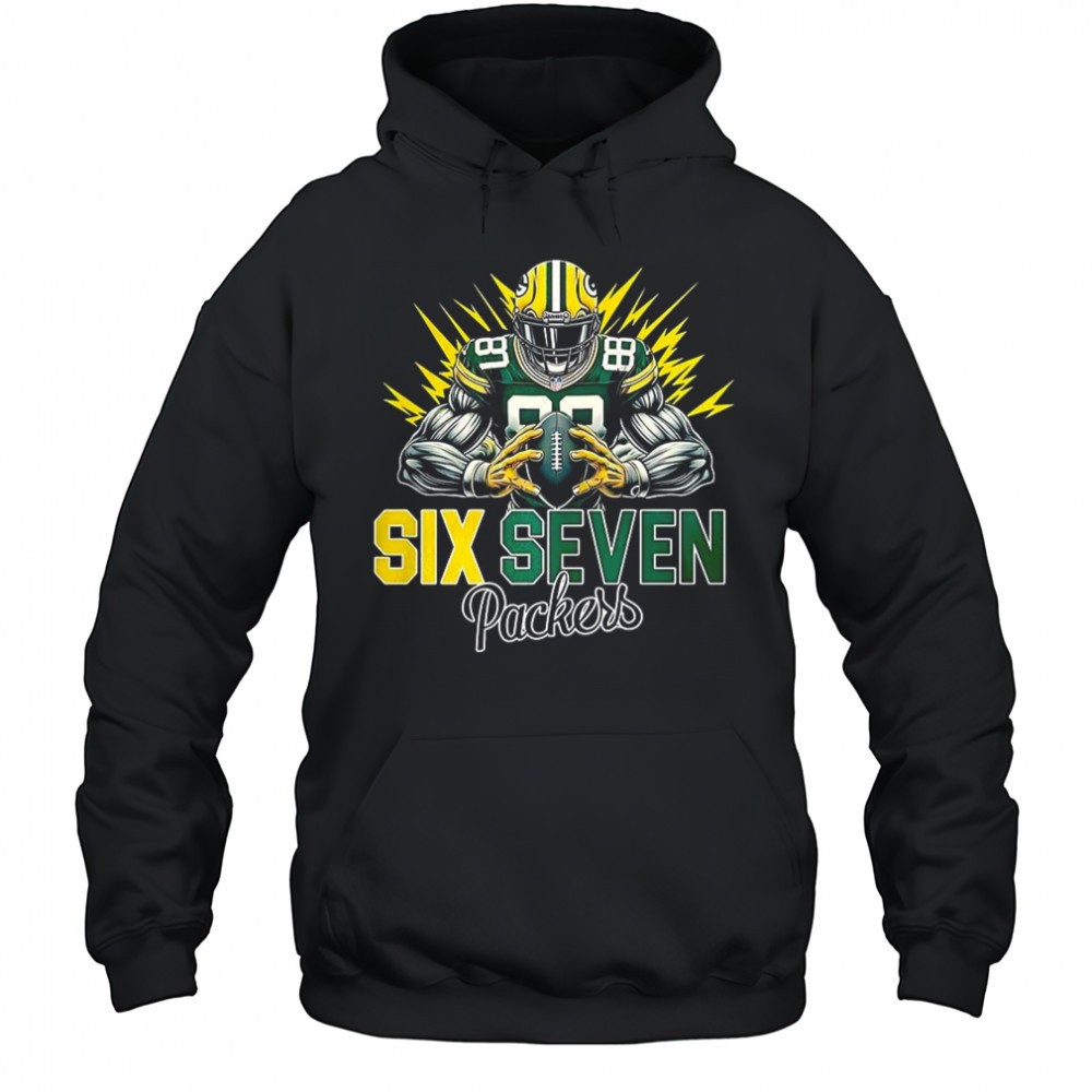 Green Bay Packers football six seven graphic shirt