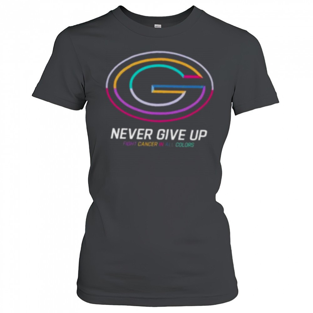 green-bay-packers-never-give-up-fight-cancer-in-all-colors-shirt-87setvnl Green Bay Packers never give up Fight Cancer in all colors Shirt