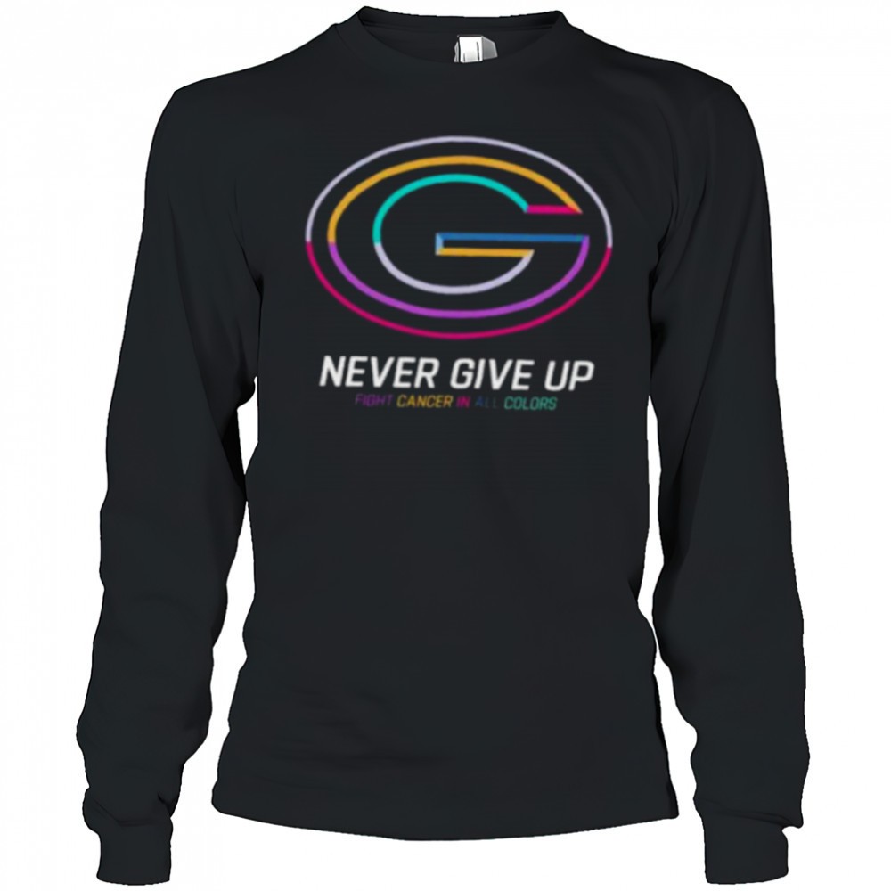green-bay-packers-never-give-up-fight-cancer-in-all-colors-shirt-87setvnl Green Bay Packers never give up Fight Cancer in all colors Shirt