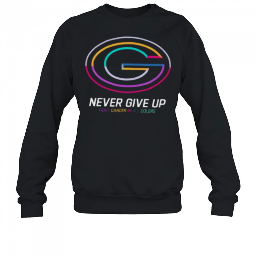 green-bay-packers-never-give-up-fight-cancer-in-all-colors-shirt-87setvnl Green Bay Packers never give up Fight Cancer in all colors Shirt