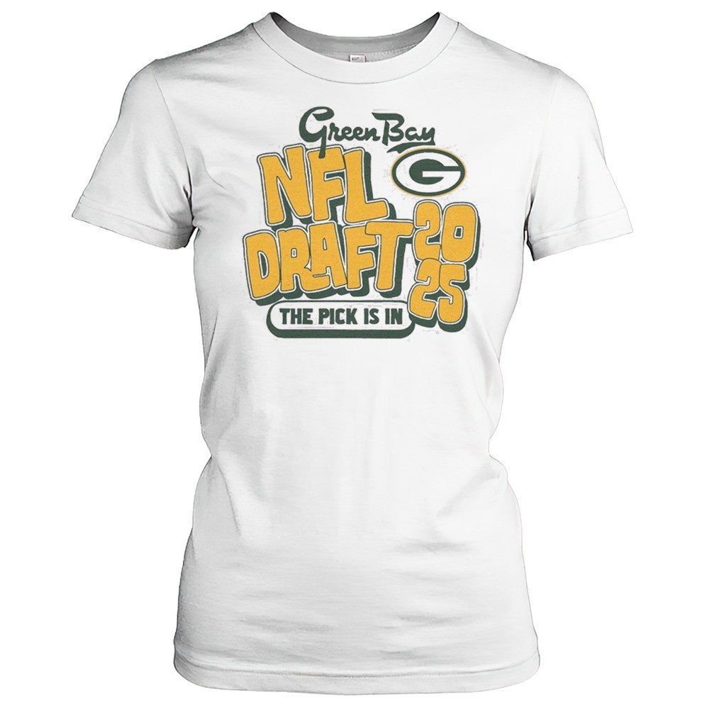 green-bay-packers-nfl-draft-2025-the-pick-is-in-bubble-script-t-shirt-opejfj6o Green Bay Packers Nfl Draft 2025 The Pick Is In Bubble Script T-shirt