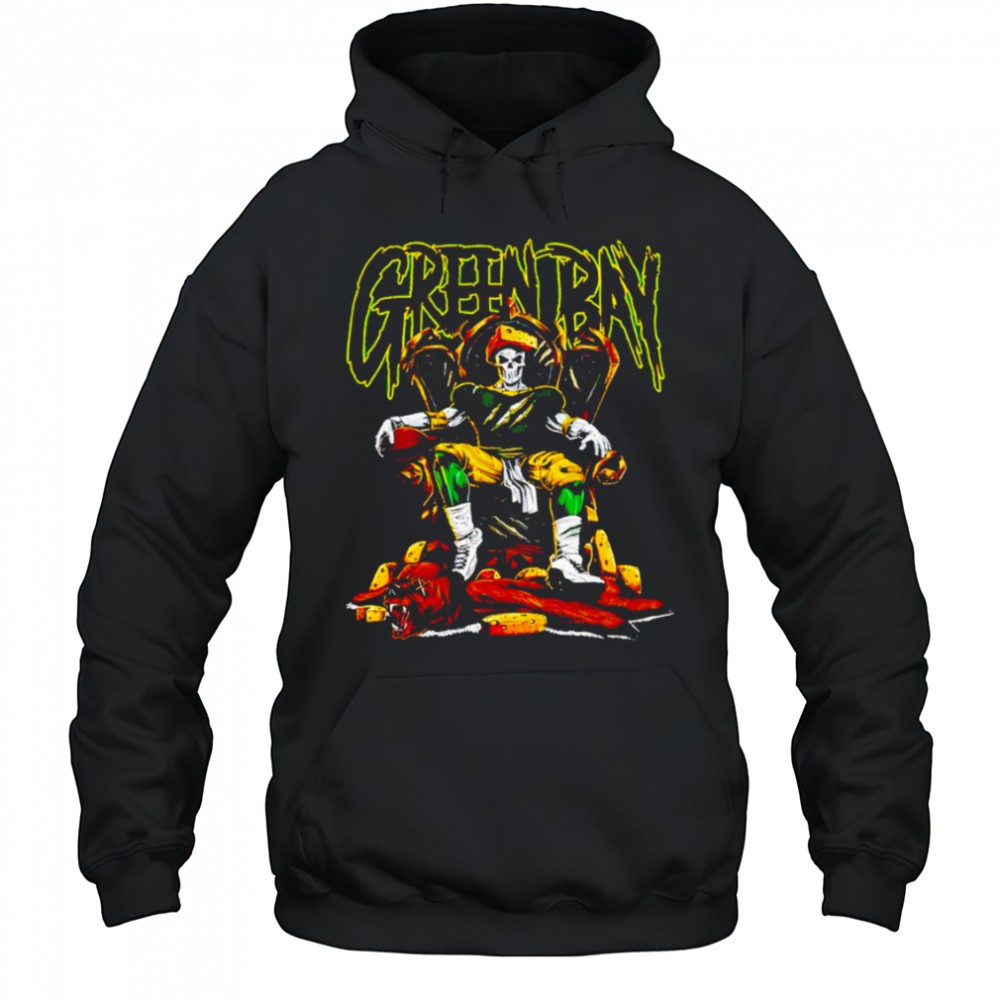 Green Bay Packers Skeleton King on Cheese Throne shirt