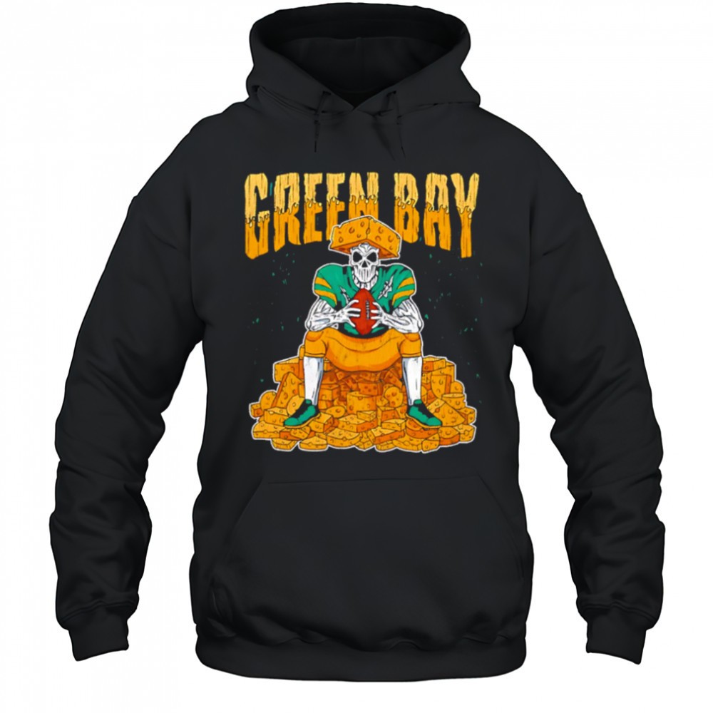 Green Bay Packers Skeleton on a Cheese Pile shirt