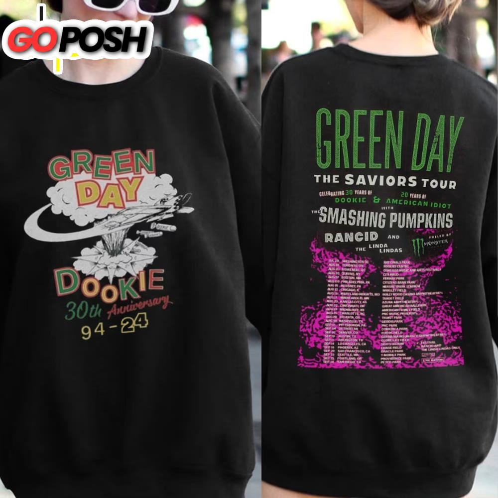 Green Day 30th annivesary Green Day, The Saviors 2024 Tour T-Shirt