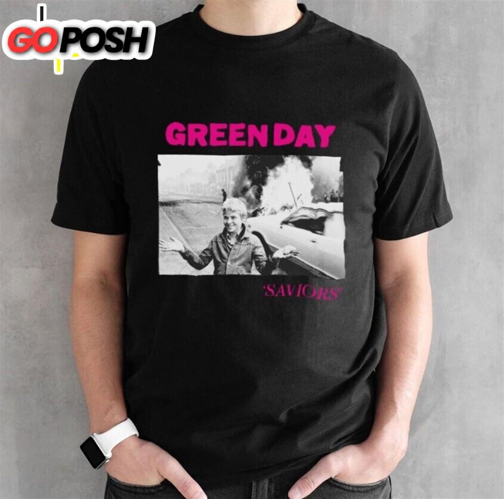 Green Day Band Tour 2025 SAVIORS New TEE Unisex Black