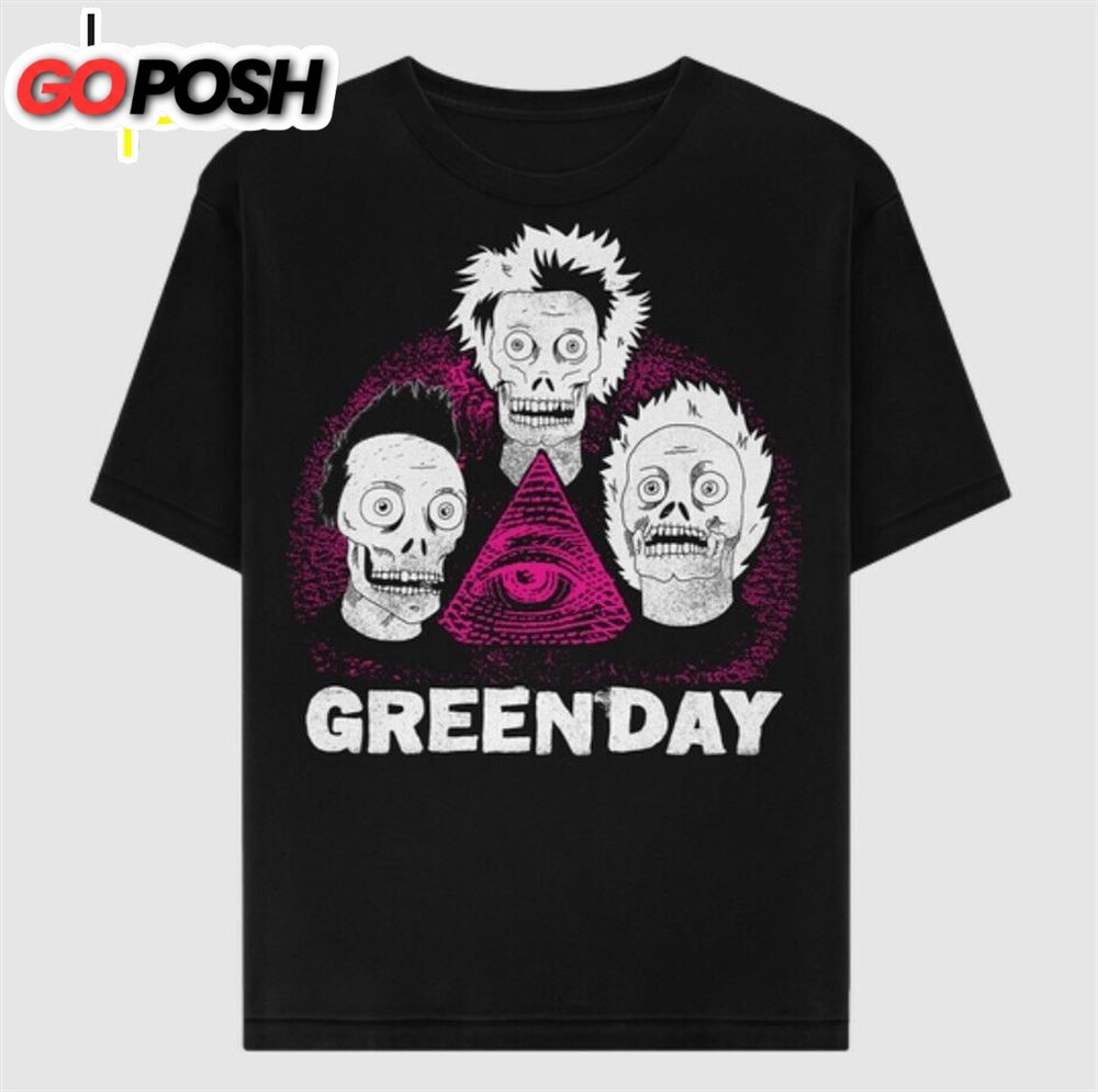 Green Day Band Tour 2025 Zombie Pyramid New TEE Unisex Black T-shirt
