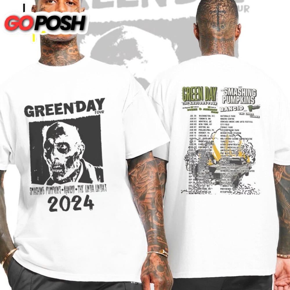 Green Day Band World Music Tour 2023 2024, The Saviors Tour shirt