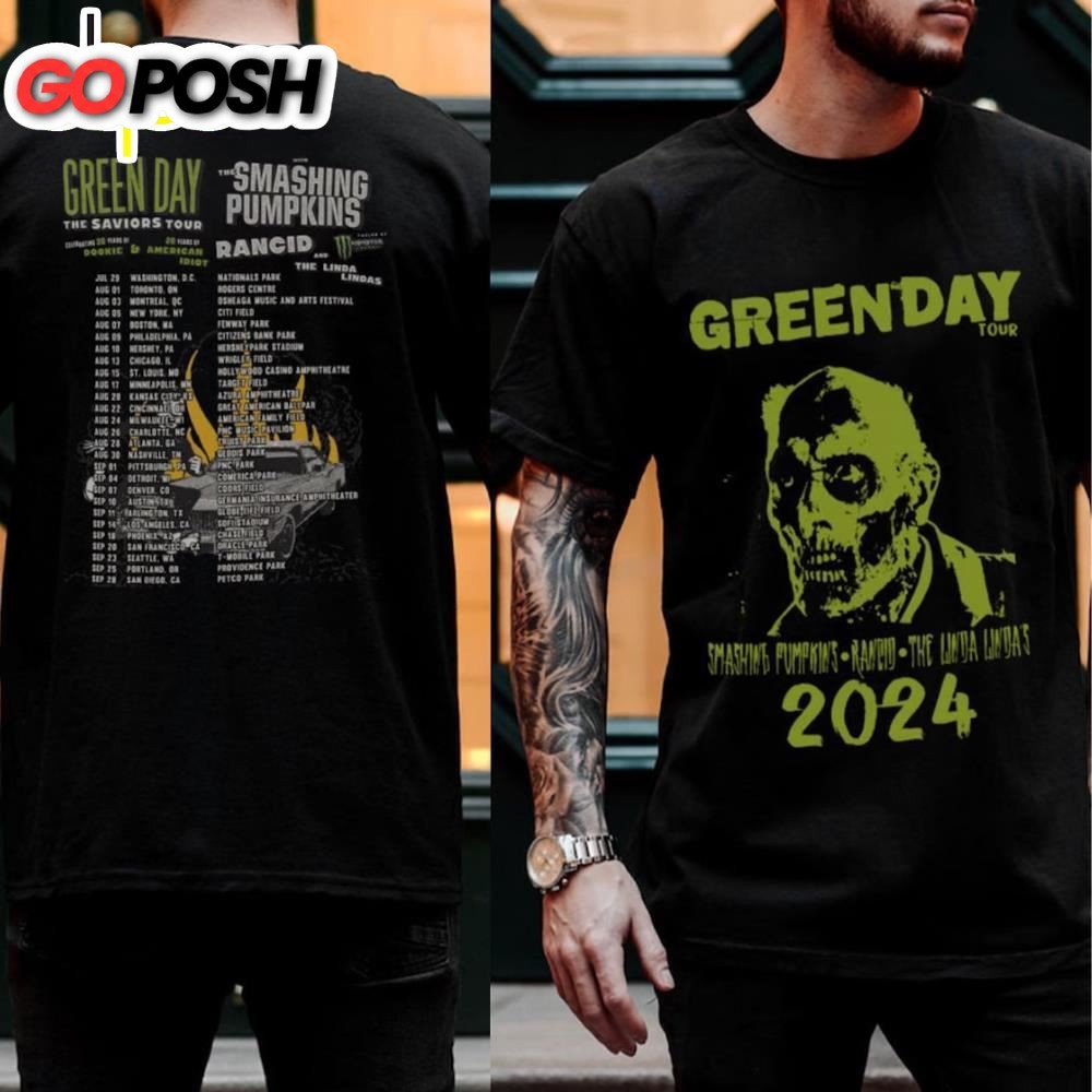 Green Day Band World Music Tour 2025 2025 The Saviors Tour shirt